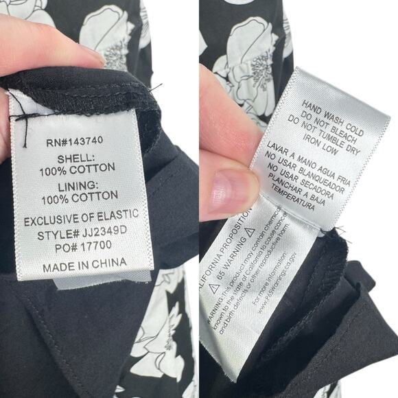 Hyacinth House Tuckernuck Maureen One Shoulder Black & White Maxi Dress Large - Picture 16 of 16